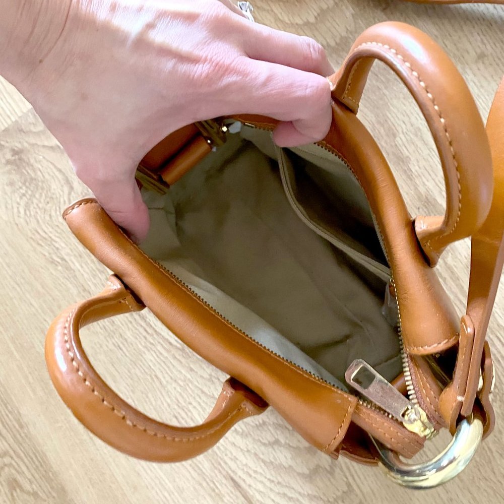 J.Crew Harper Mini Satchel Purse / Burnished Pecan - Picture 2 of 3